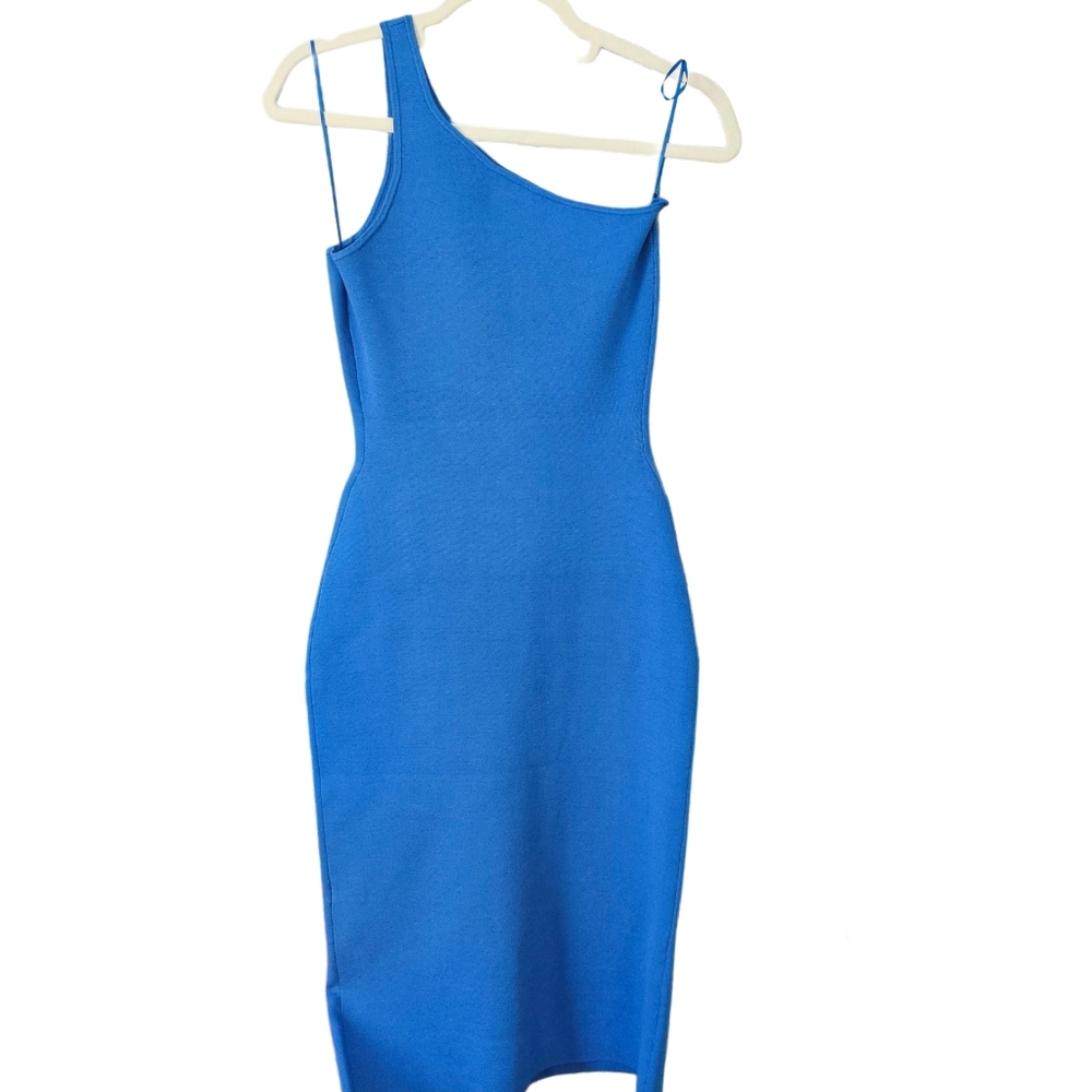 A.L.C. Women's Blue Colby One-Shoulder Bodycon Dress - Picture 8 of 9